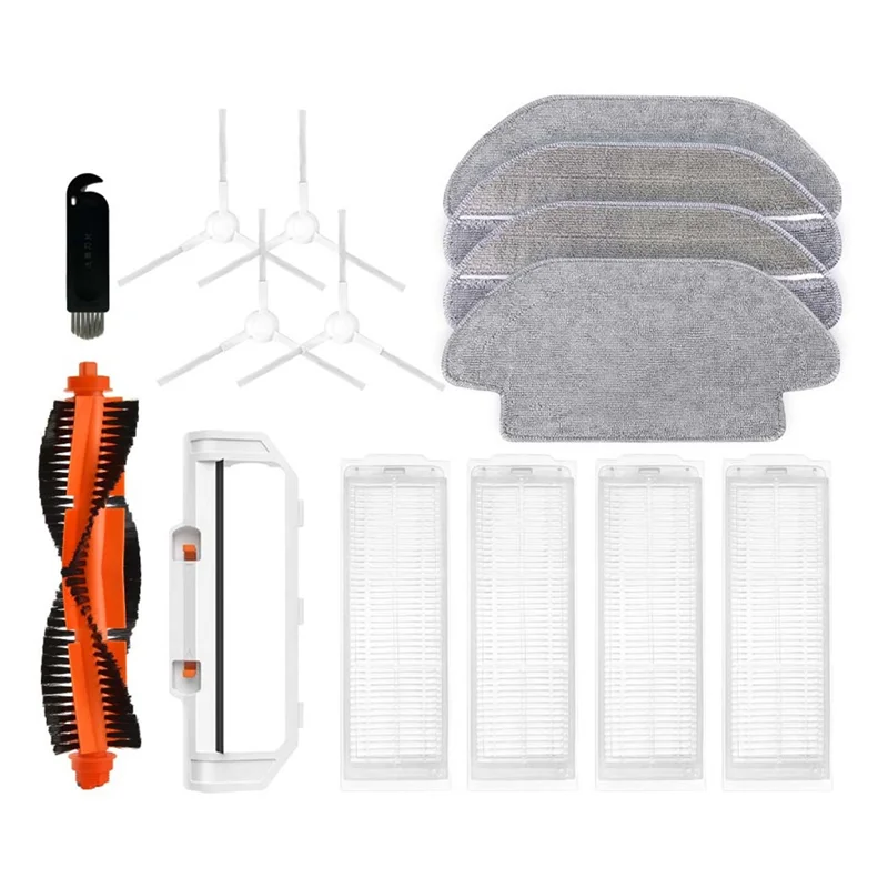 B47B-For EVERYBOT 3I R-R-EV3-3I Robot Vacuum Cleaner Replacement Main Side Brush Hepa Filter Mop Rag