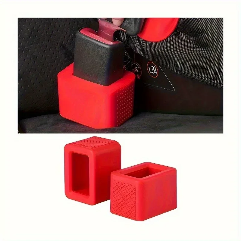 Universal Soft Silicone Seat Belt Buckle Retainer Secure Comfortable Booster for All Vehicles Car Accessory Seat Belt Accessorie