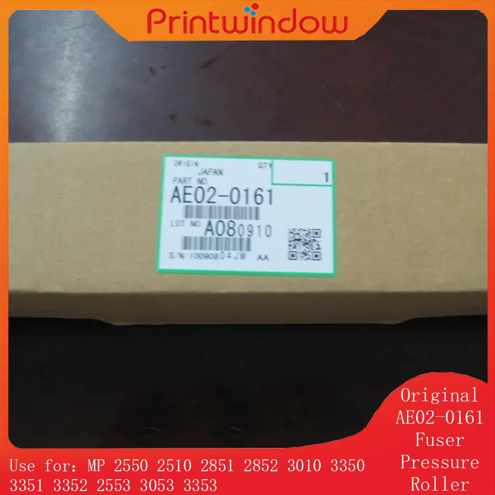 Original AE02-0161 Fuser Pressure Roller for Ricoh MP 2550 2510 2851 2852 3010 3350 3351 3352 2553 3053 3353 Lower Fuser Roller
