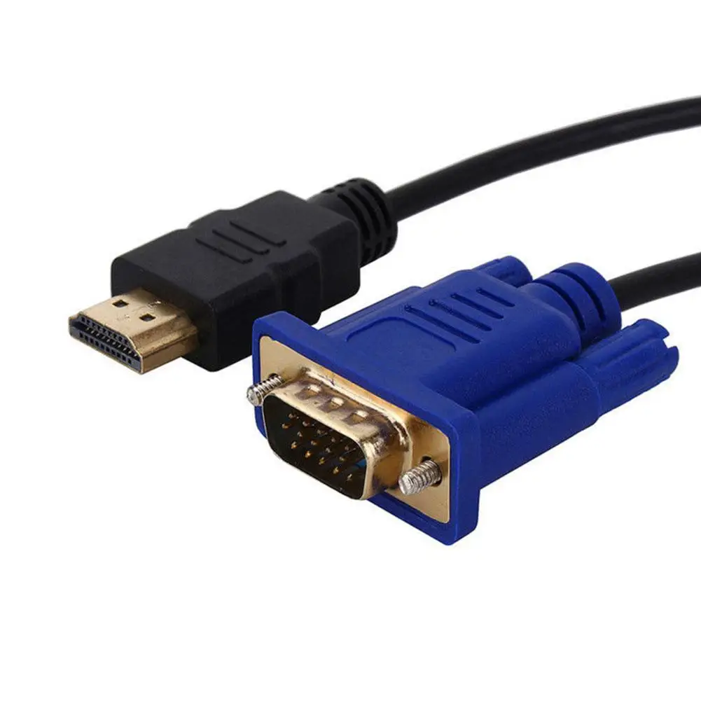 1.8 M HDMI-compatible Cable To VGA 1080P HD with Audio Adapter Cable HDMI-compatible TO VGA Cable