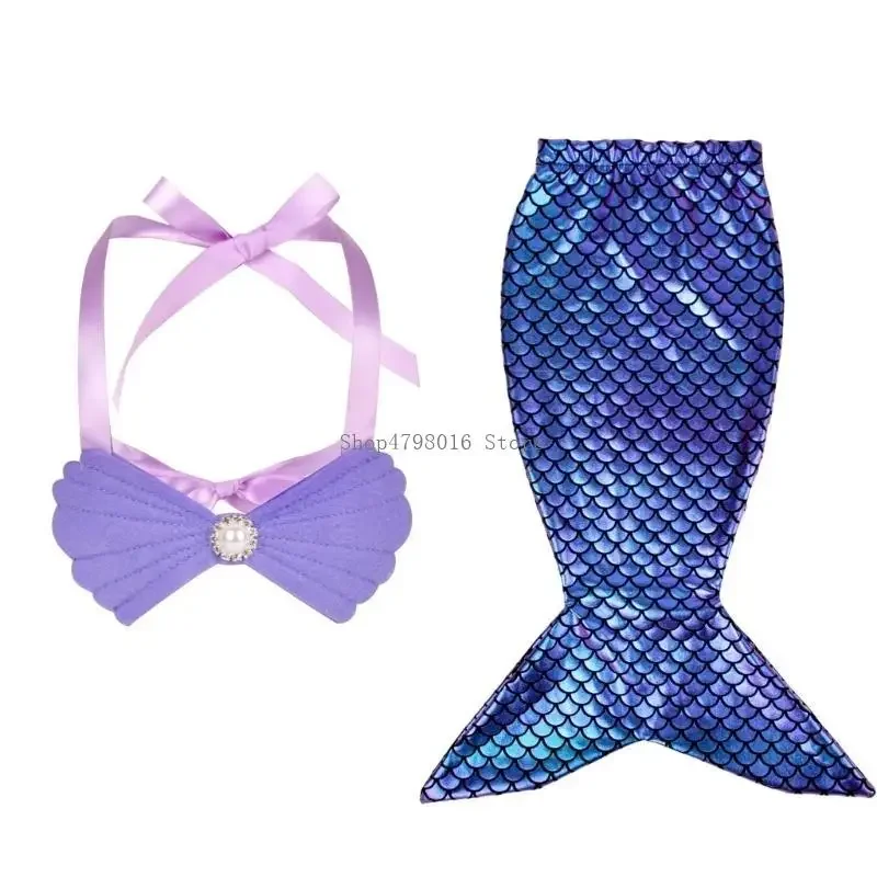 Baby Photo Props for Girl 0-1 Year Infant Bra Tail Costume Newborn Photography Props Theme Outfit Baby Essential