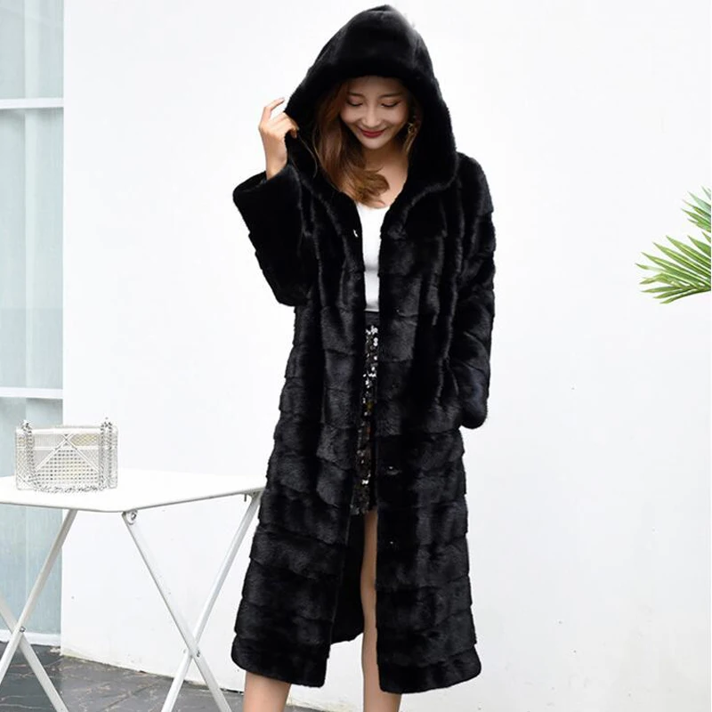 Real Rabbit Fur Coat Women‘s, Hooded Jacket Custom Any Size, New Natural Fur Outerwear, Luxury Fashion