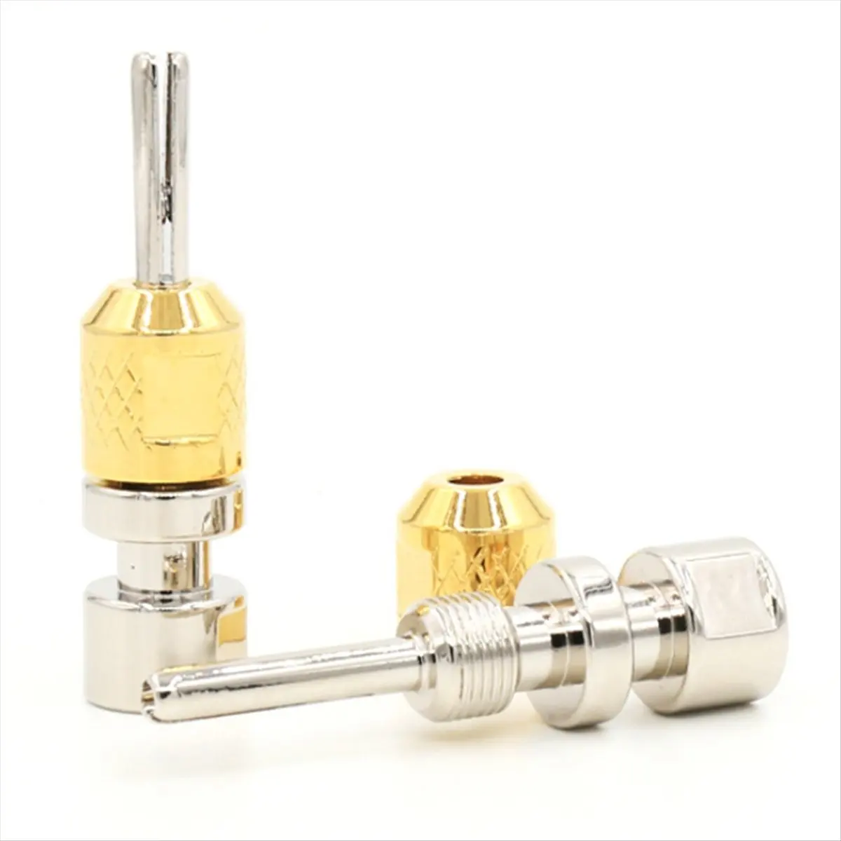 【~-new-a01r】locking-banana-plug-binding-post-female-socket-jack-speaker-cable-connector-plug-4-pack