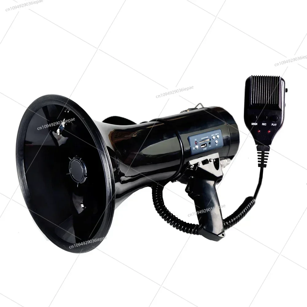 50W Outdoor Handheld Megaphone Speaker with Recordable Loudspeaker Tweeter Horn Tour Guide Speakers Loud Volume