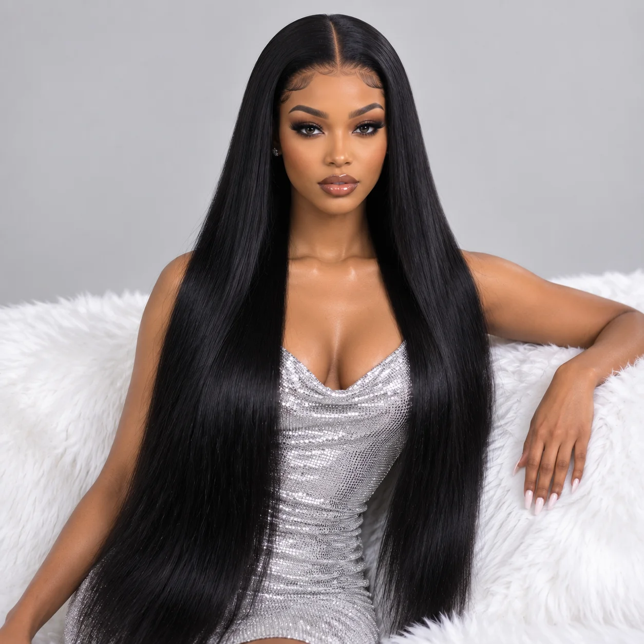 TIMOPOL 13x4 HD Transparent Straight Lace Front Human Hair Wigs for Women, Pre-Plucked Natural Hairline with Baby Hair, Natural Looking Lace Frontal Wig for Daily Wear