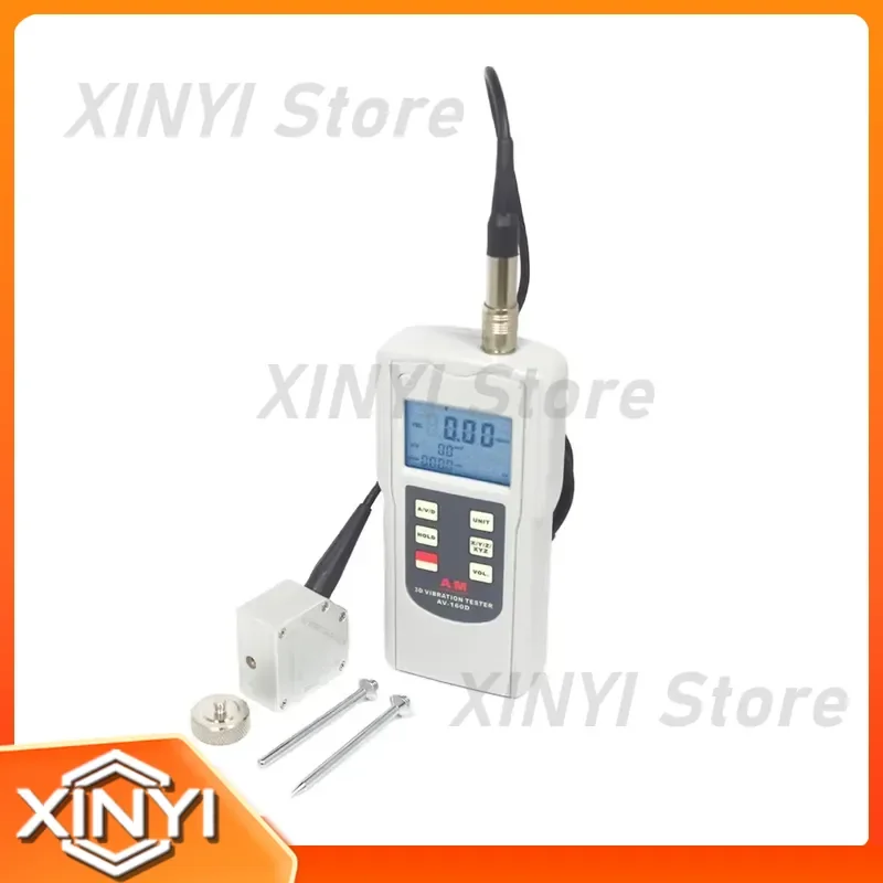 Mini Vibrometer 3D Vibration Tester Displacement Measurement Device Frequency Range 10Hz to 1kHz for Industrial Testing