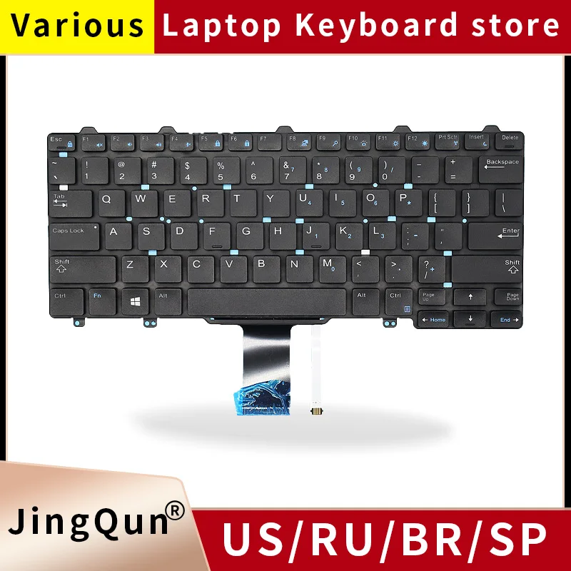 

Spanish US/RU/SP Russian Laptop Keyboard For DELL Latitude E7250 7280 7380 E5250 E7270 E5270 12-5000 5280 7350 5290 5250