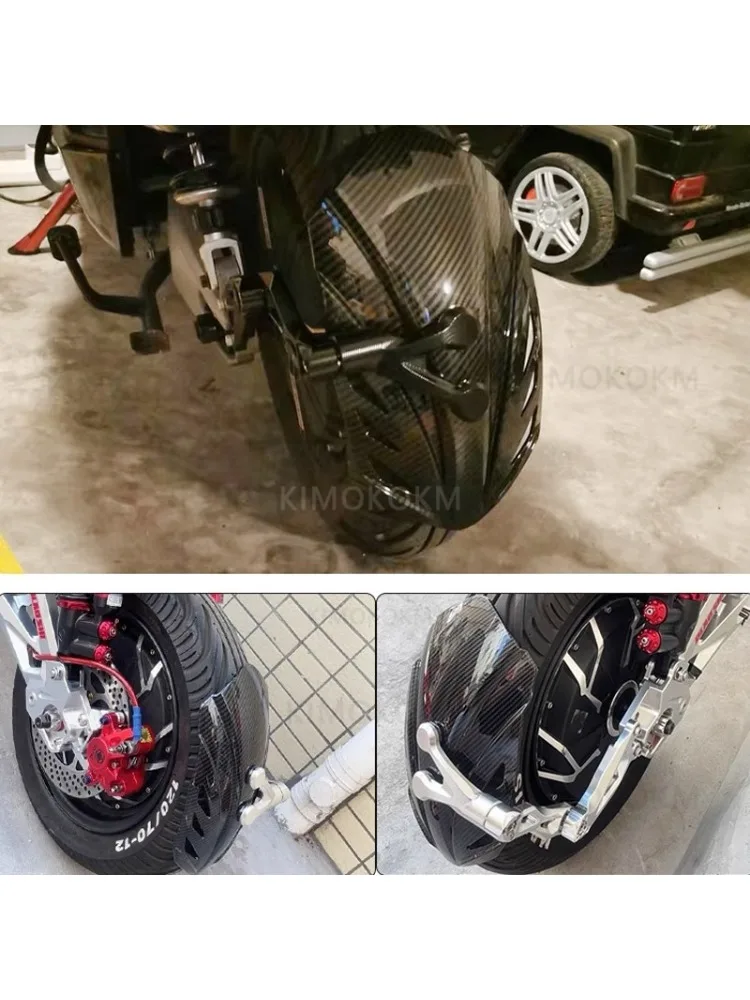 AliExpress NONE Motorcycle and Bike Adjustable Universal Imitation Carbon Fiber Aluminium Alloy Rear Wheel Fender Mudguard Extender Accessories