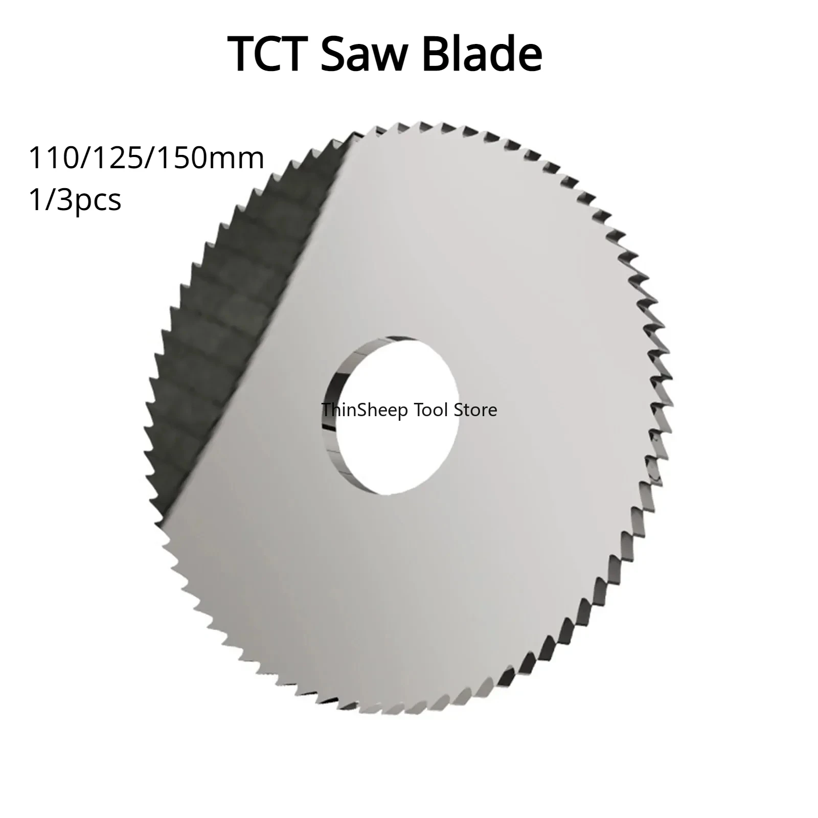 110/125/150mm 1/3pcs TCT Circular Saw Blade Milling Cutter Slotting Cutting Discs Tools Tungsten Carbide Slitting Metal Steel