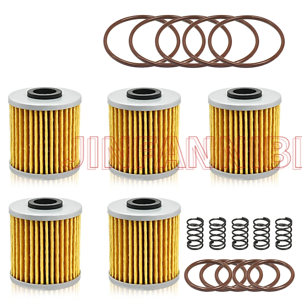 5pcs Oil Filters Change Kit & O-rings Springs Set For Suzuki RMZ250 2004 2005 2006
