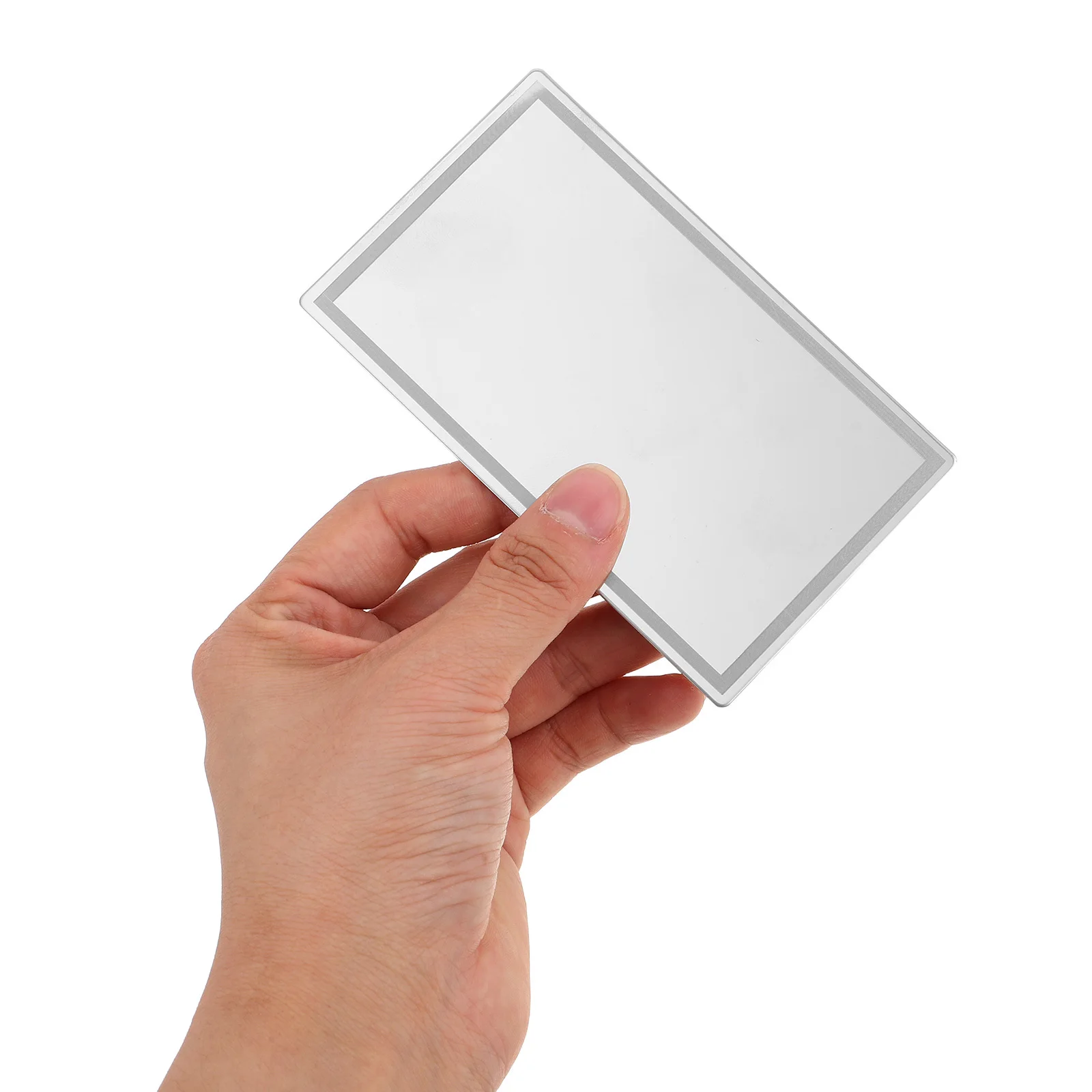 

Stainless Steel Car Sun Visor Mirror -Adhesive Reflective Vanity Mirror for Automotive Interior Makeup Use