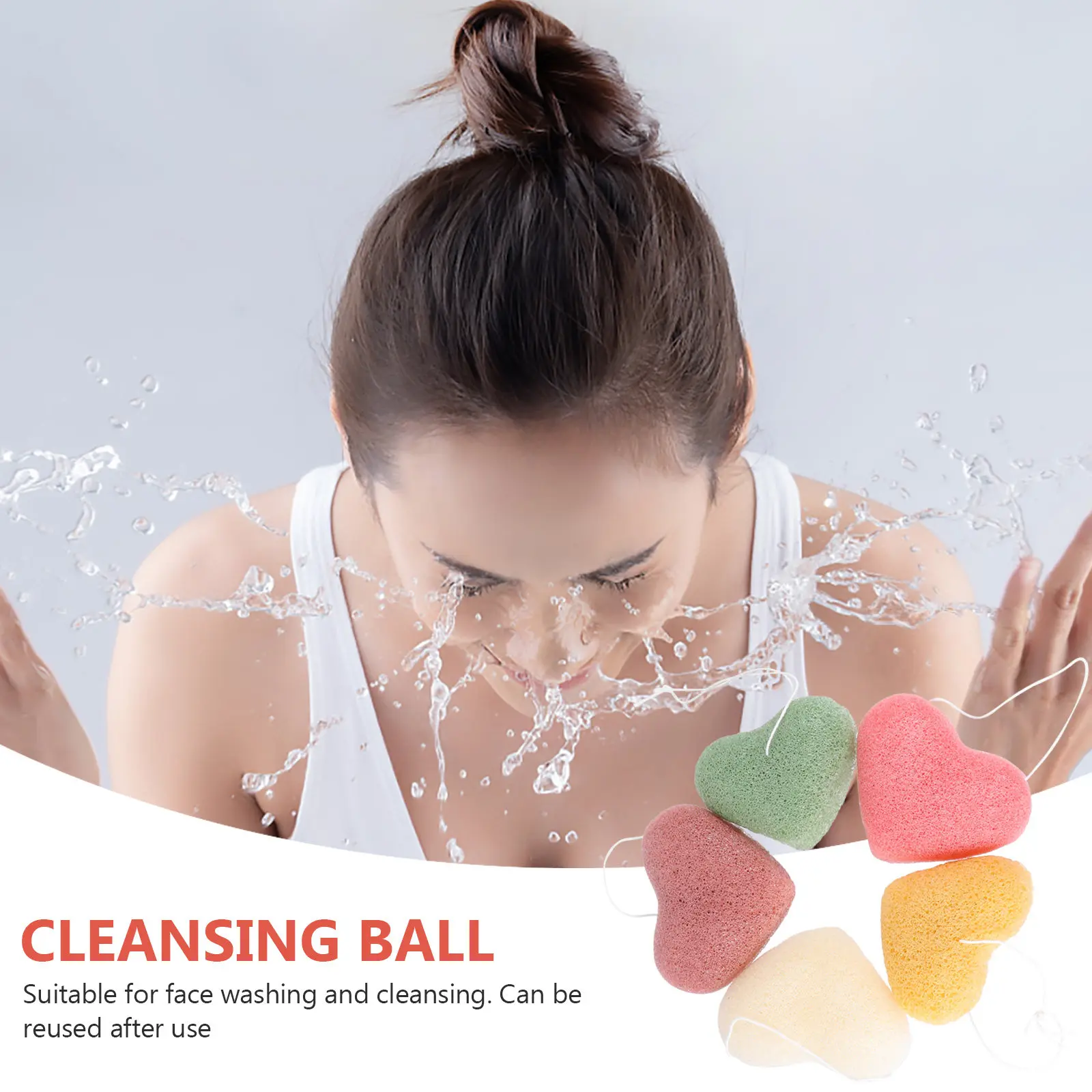 Esponja de limpieza Facial, herramienta exfoliante suave y cómoda para el cuidado de la piel, para limpieza profunda de poros y eliminación de maquillaje, 5 uds.