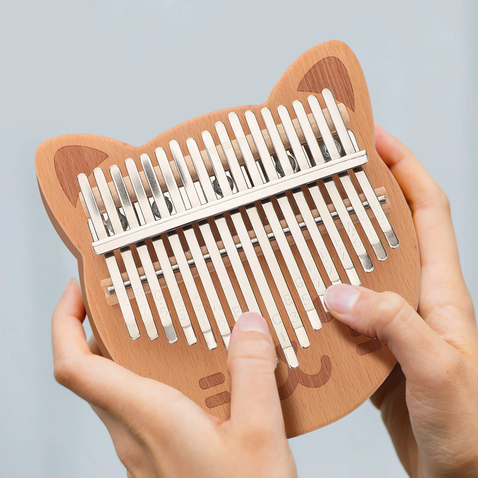 

Portable Wooden 17-Key Thumb Piano Finger Piano for Beginners Lightweight Small Kalimba Musical Instrument Kalimba