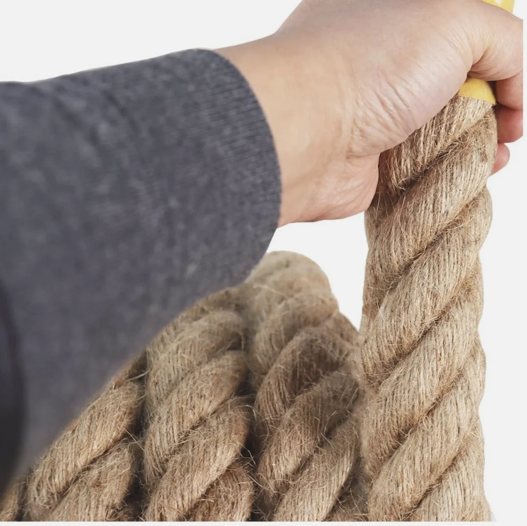 

Natural Jute Rope Hemp Rope (40mm x 1/2/3/4M) Strong Jute Twine for Crafts Gardening Hammock Decorating