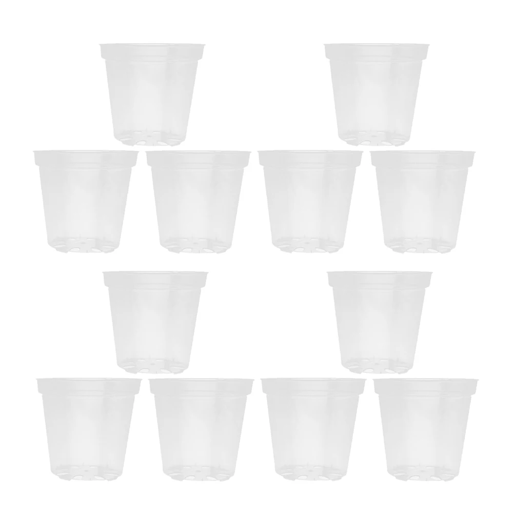 

40pcs 3 Inch Transparent Plastic Flower Pots For Orchids Clear Nursery Containers With Drainage Holes Indoor Plant Garden