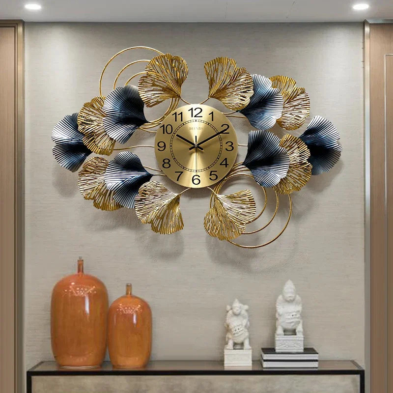 Art Mural Wall Clock Luxury Large Nordic Modern Aesthetic Silent Wall Watch Design Fashion Horloge Murale Living Room Decoration