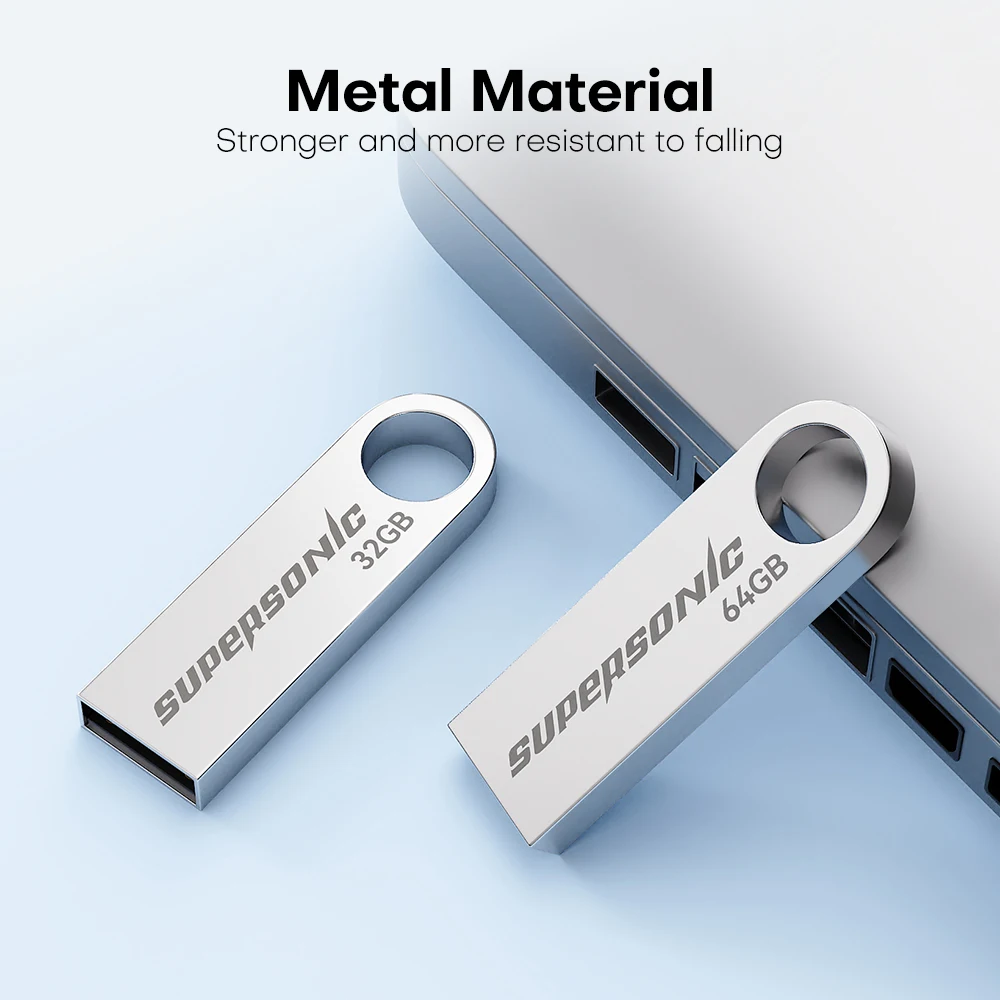 Supersonic USB-Flash-Laufwerk 2.0 High Speed Key USB Memory Stick Tragbarer Pen Drive 16G 32G 64G 128G Mini-USB