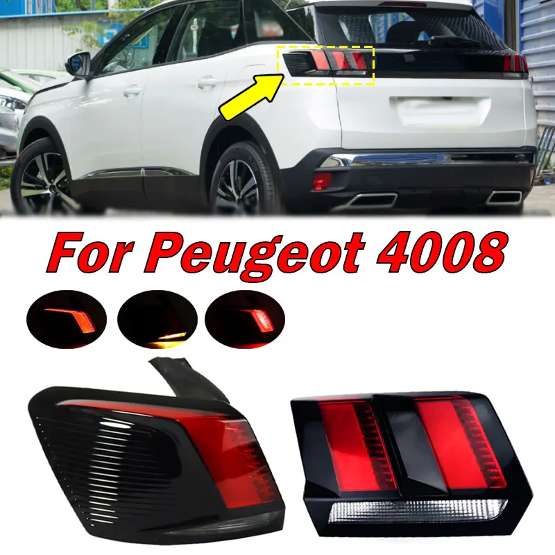 

Auto Exterior Accessories Car Rear Tail Light Warning Brake Light For Peugeot 4008 Signal Lamp Driving Lights Taillight Assembly
