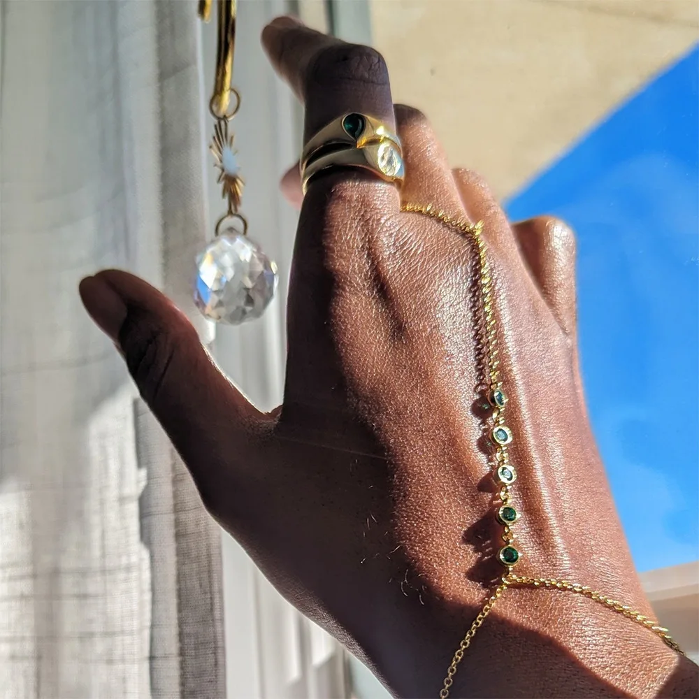 

Модный браслет-цепочка из нержавеющей стали для женщин, модные цирконовые бусины, браслет-кольцо, водонепроницаемый ювелирный браслет, оптовая продажа