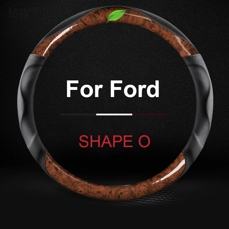 Car Anti-Slip Microfiber Leather Steering wheel Cover for Ford Series Mustang Convertible F150 Steering Wheel Cover Shape O D