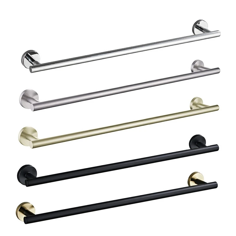 40cm/50cm Stainless Steel Single Towel Bar Wall Mounted Kitchen Towel Rack Shelf Hanger Rustproof Towel Rod Bathroom Hardware