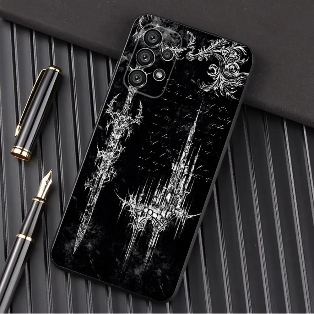 Cyber Sigil Cross  Phone Case For Samsung Galaxy A13,A21s,A22,A31,A32,A52,A53,A71,A80,A91 Soft Black Shell