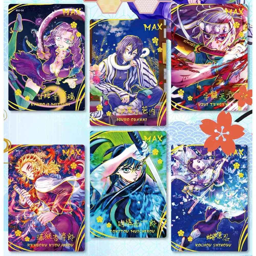 Demon Slayer Cards Coleções para crianças, Booster Box, jogo de anime japonês, Kimetsu No Yaiba, colecionáveis, brinquedos, novo, atacado