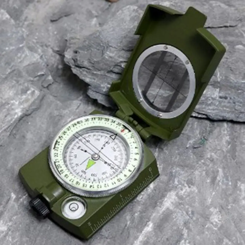 Waterproof High Precision Compass Multifunctional Portable Professional Metal Sight Luminous Dial No Lost Hiking Guiding Tools