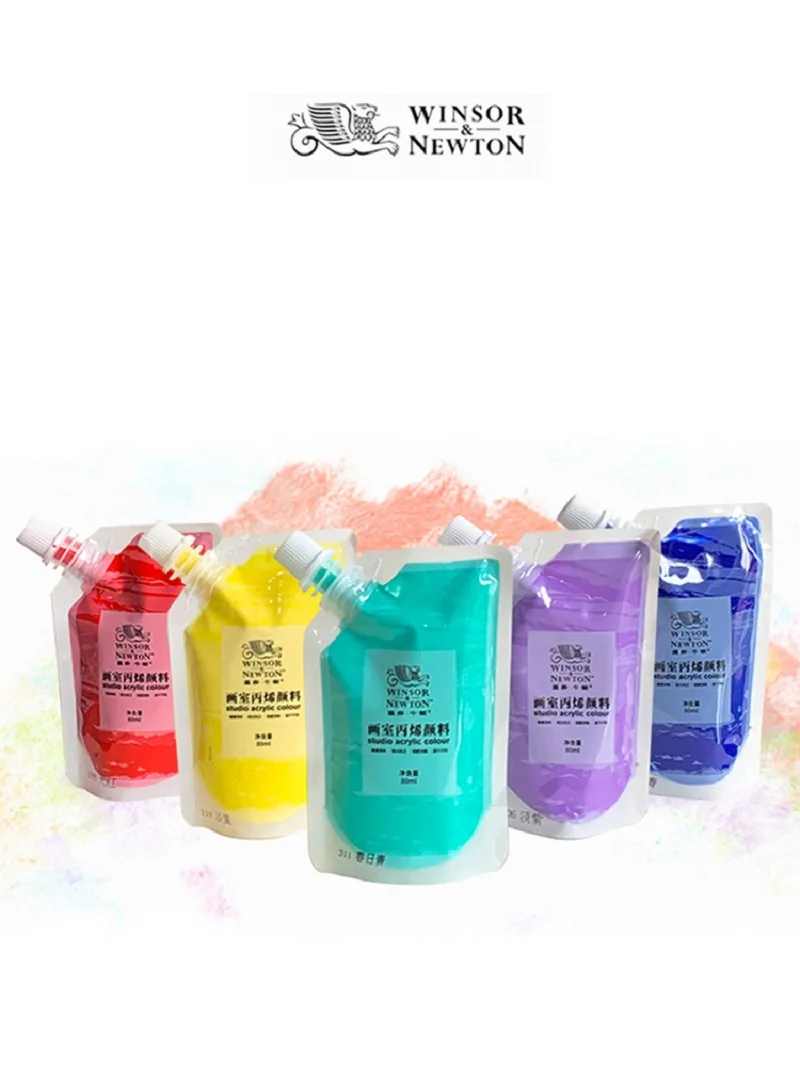 

Winsor & Newton matte Studio acryline 42 color 80ml waterproof no color acrylic is suitable for all objects surface for children