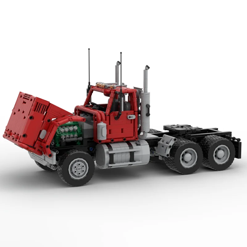 

MOC New GMC MH 9500 Набор игрушек с головой грузовика, тяжелый прицеп для грузовика, детский подарок с прицепом, технологические строительные блоки