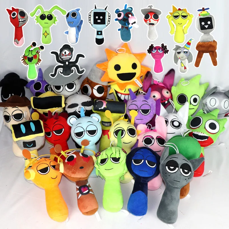 Cartoon Sprunki Incredibox Plüschtiere Sprunki Plushie Sprunki Weiches Spielkissen Kindergeburtstagsgeschenke Gefüllte Puppen Weihnachtsgeschenk