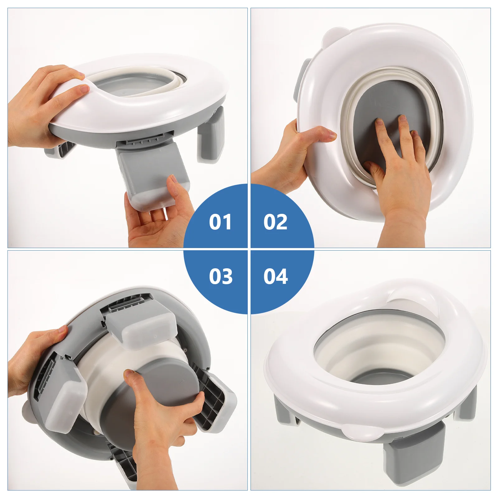 Assento penico portátil dobrável, assento de vaso sanitário para viagem infantil, vaso sanitário portátil compacto para crianças, carro, acampamento, viagem
