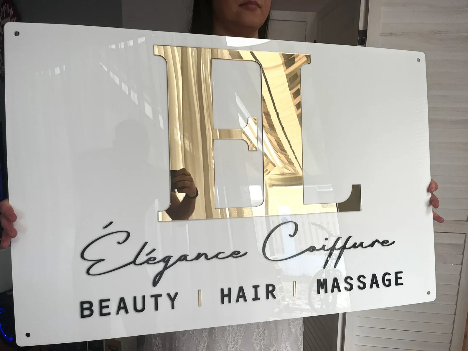 Custom Business Logo Wall Sign 3D Wall Plaque for Reception Laser Cut Acrylic Company Office Signage Salon Accessories