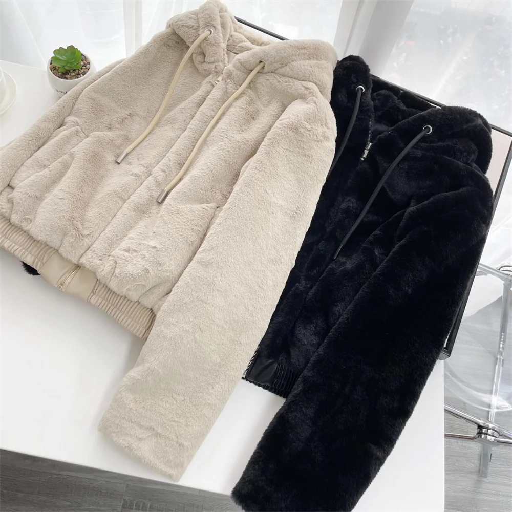 

Taop&Za Autumn New Women's Fashion Casual Versatile Hooded Jacket Loose Warm Short Jacket Coat
