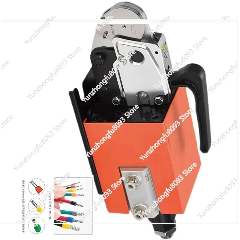Pneumatic Tubular Terminal Crimping Tool AM6-4 Double Type Cold-Pressed Wiring Pliers for Electrical Wiring 0.3-10mm Range