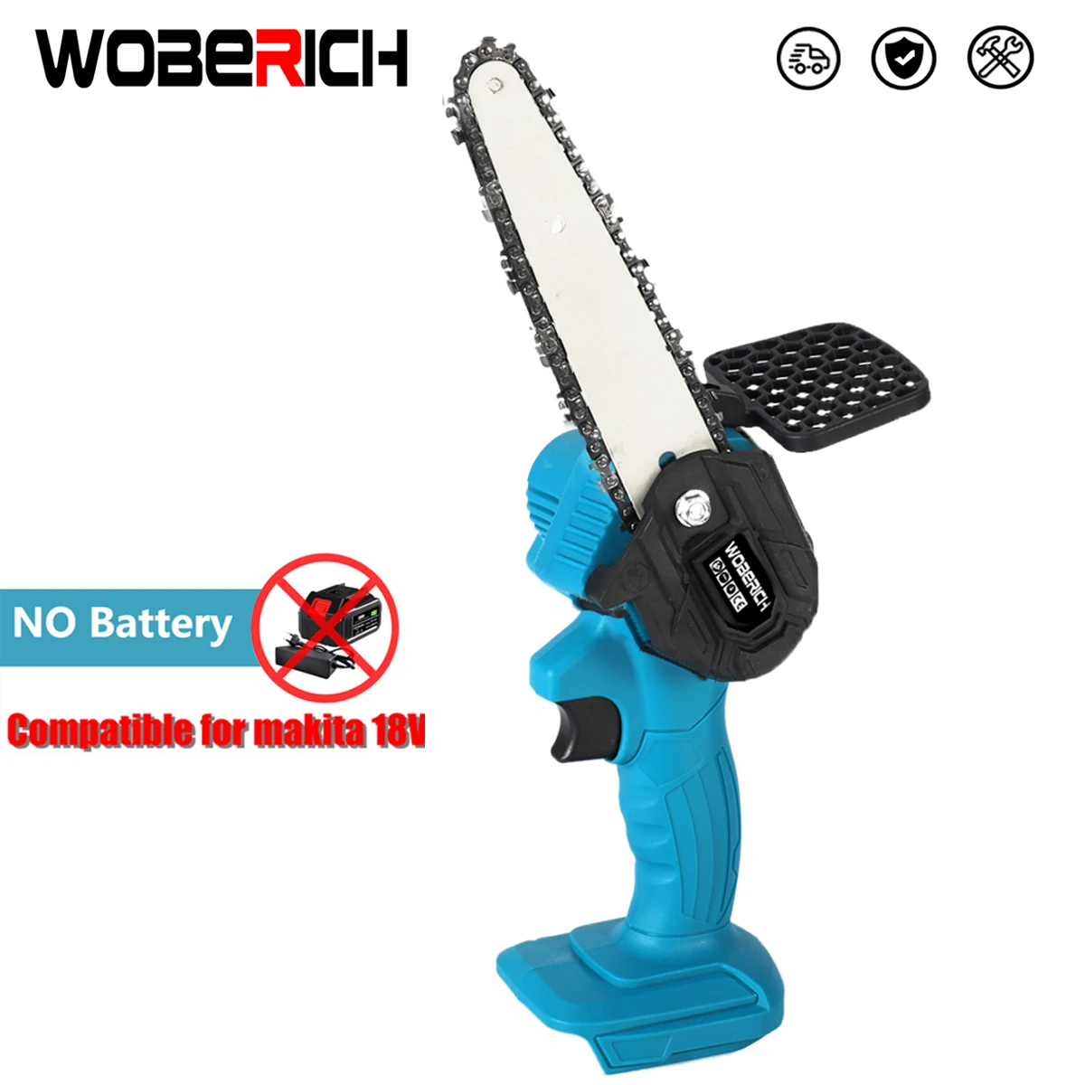 

6 Inch cordless mini chainsaw 6 Inch mini Pruning Saw Electric Chainsaw body compatible For 18V Makita (No Battery)