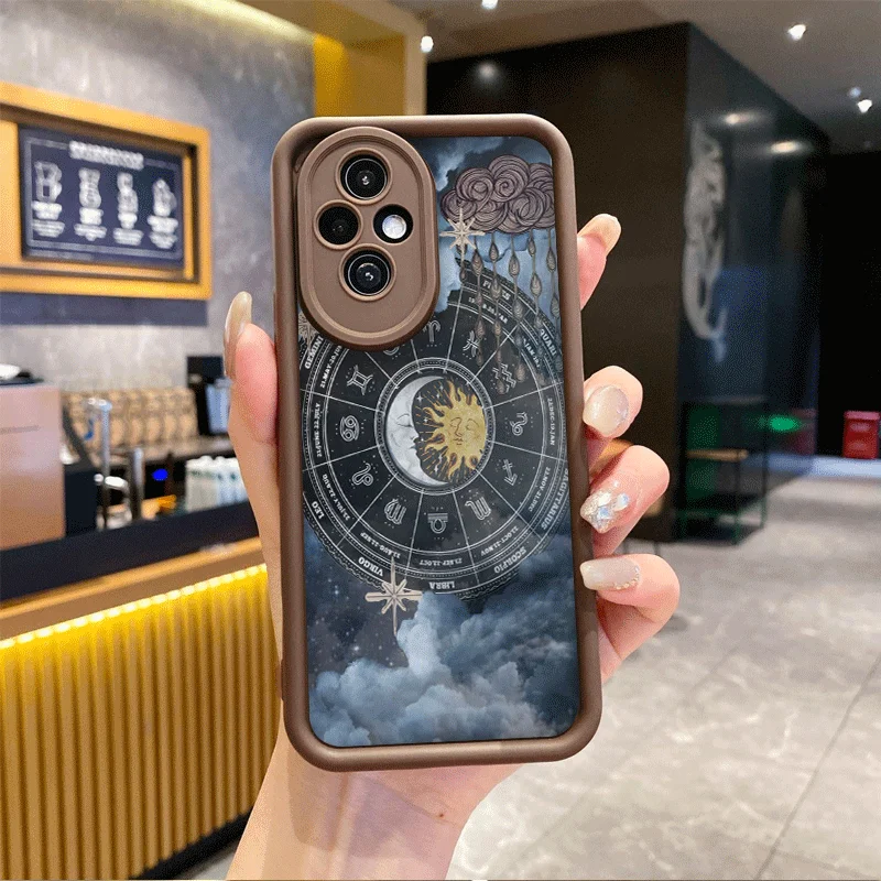 الإبداعية الفن كوكبة القمر الشمس طباعة جراب هاتف لهواوي نوفا 11i 10 9 7 SE P20 P30 برو Y70 Y61 ماتي 50 40 برو غطاء ناعم #4