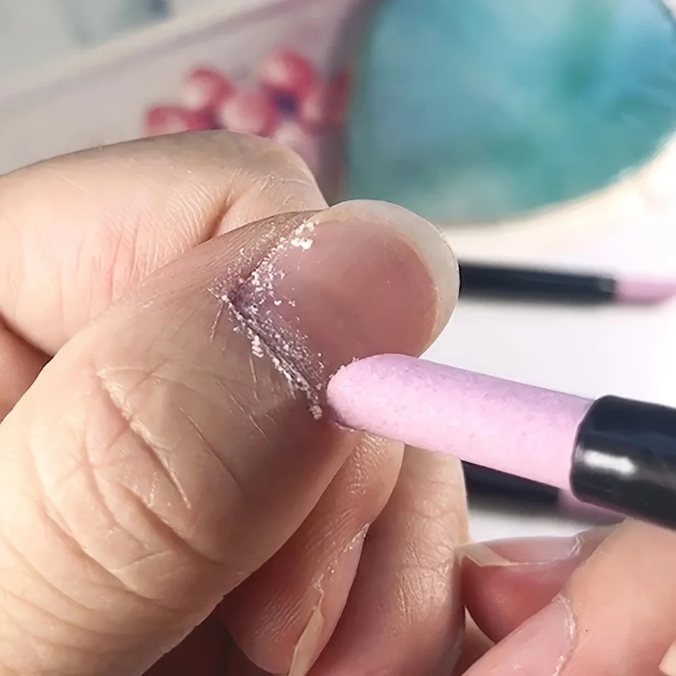 1 ud./5 uds. Lima de uñas, empujador de piedra para cutículas, palos de lijado para uñas, bolígrafo para decoración de uñas, removedor de cutículas, recortador, herramientas de manicura