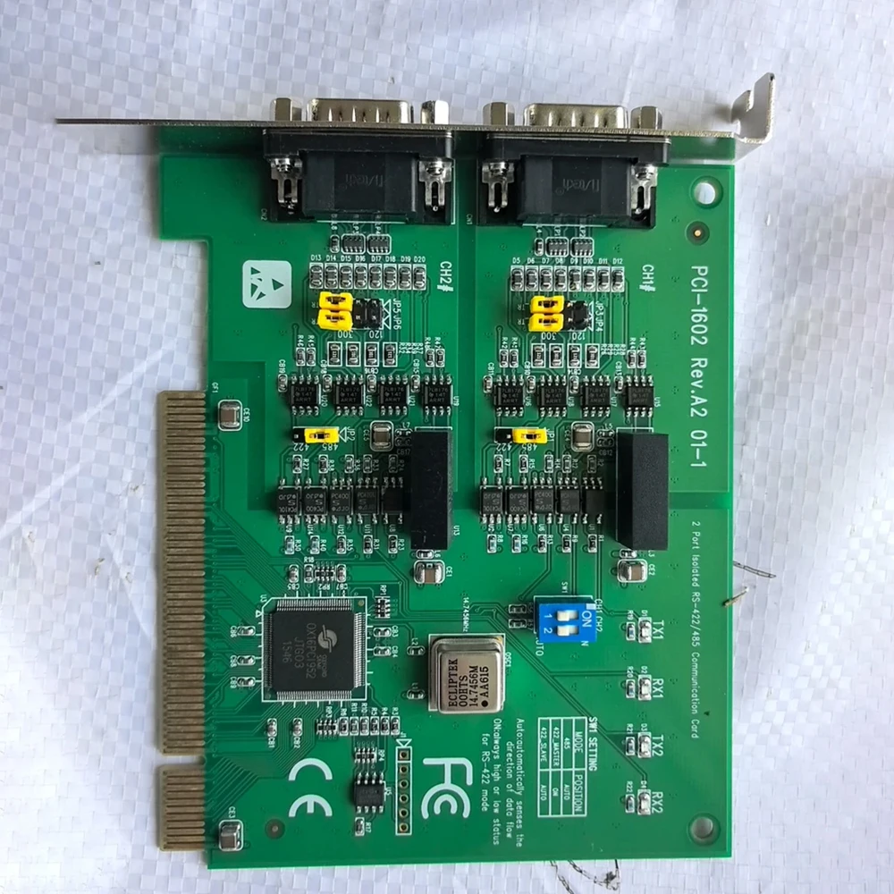For ADVANTECH 2-port RS-422/485 communication card PCI-1602 Rev.A2 01-1