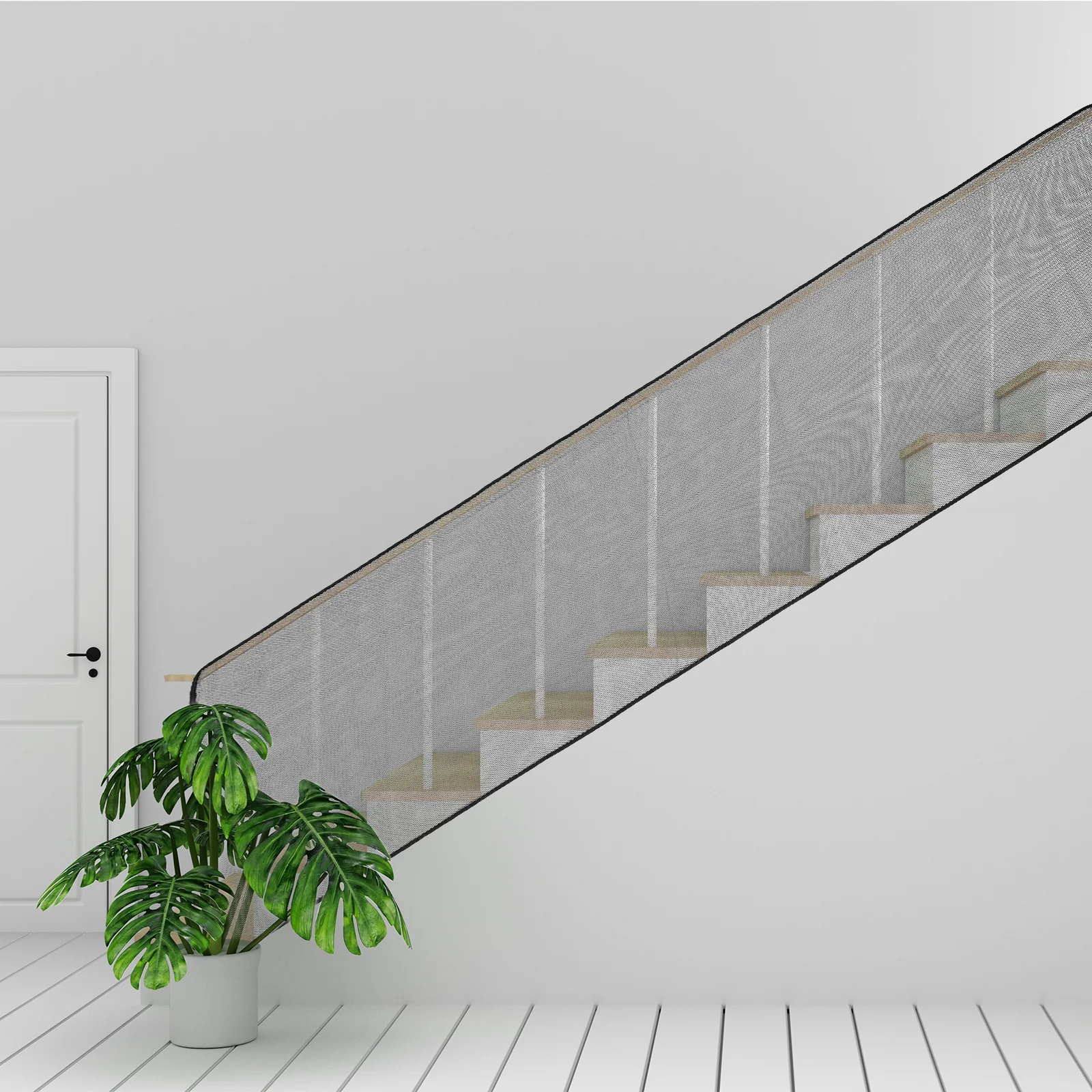 1 مجموعة شبكة أمان للدرج 2x0.9 متر واقي درابزين عالي التحمل للأطفال الحيوانات الأليفة حاجز درابزين شبكي شرفة سطح المدخل تدقيق الطفل #1