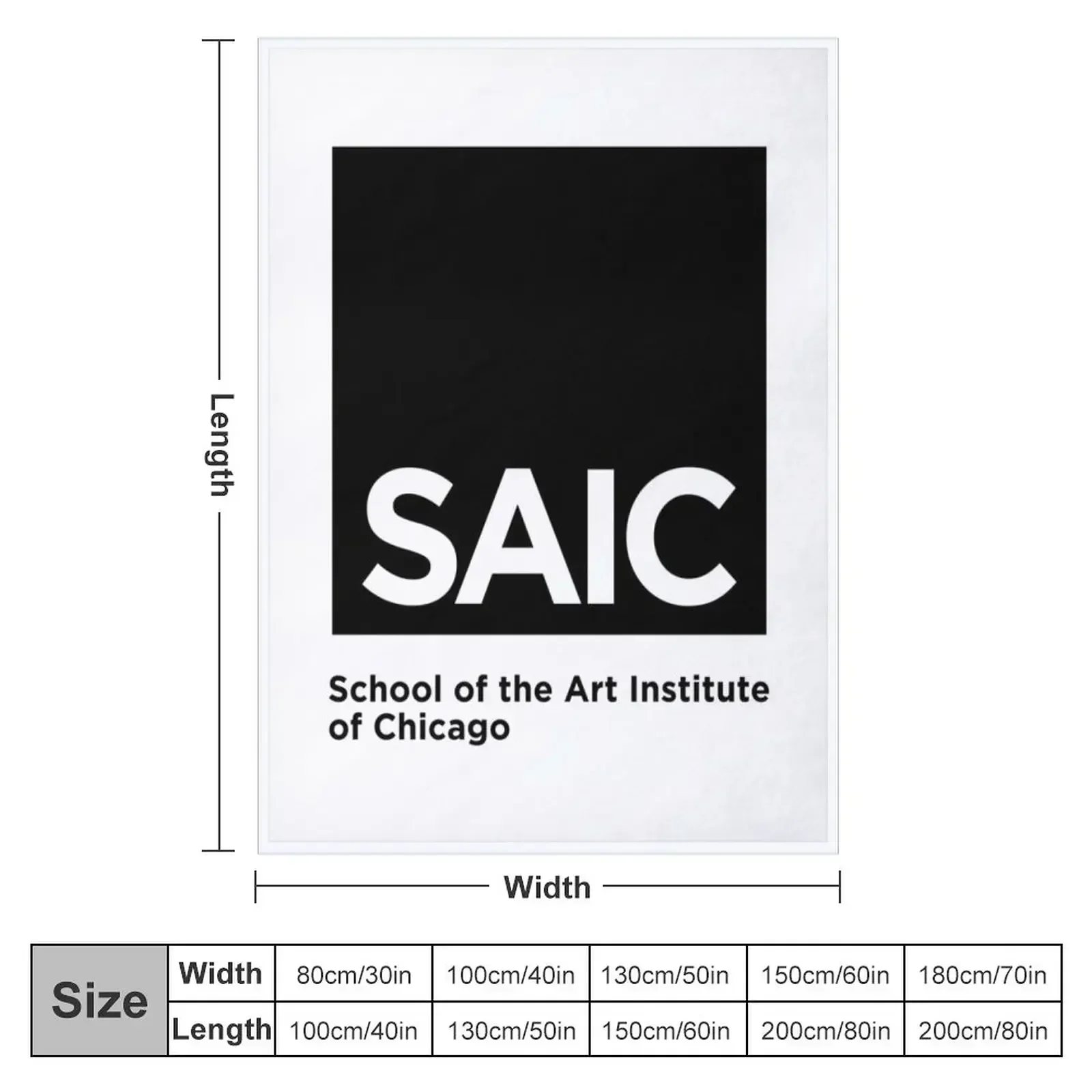 School of the Art Institute of Chicago (SAIC) Throw Blanket Giant Sofa warm winter Nap Soft Beds Blankets