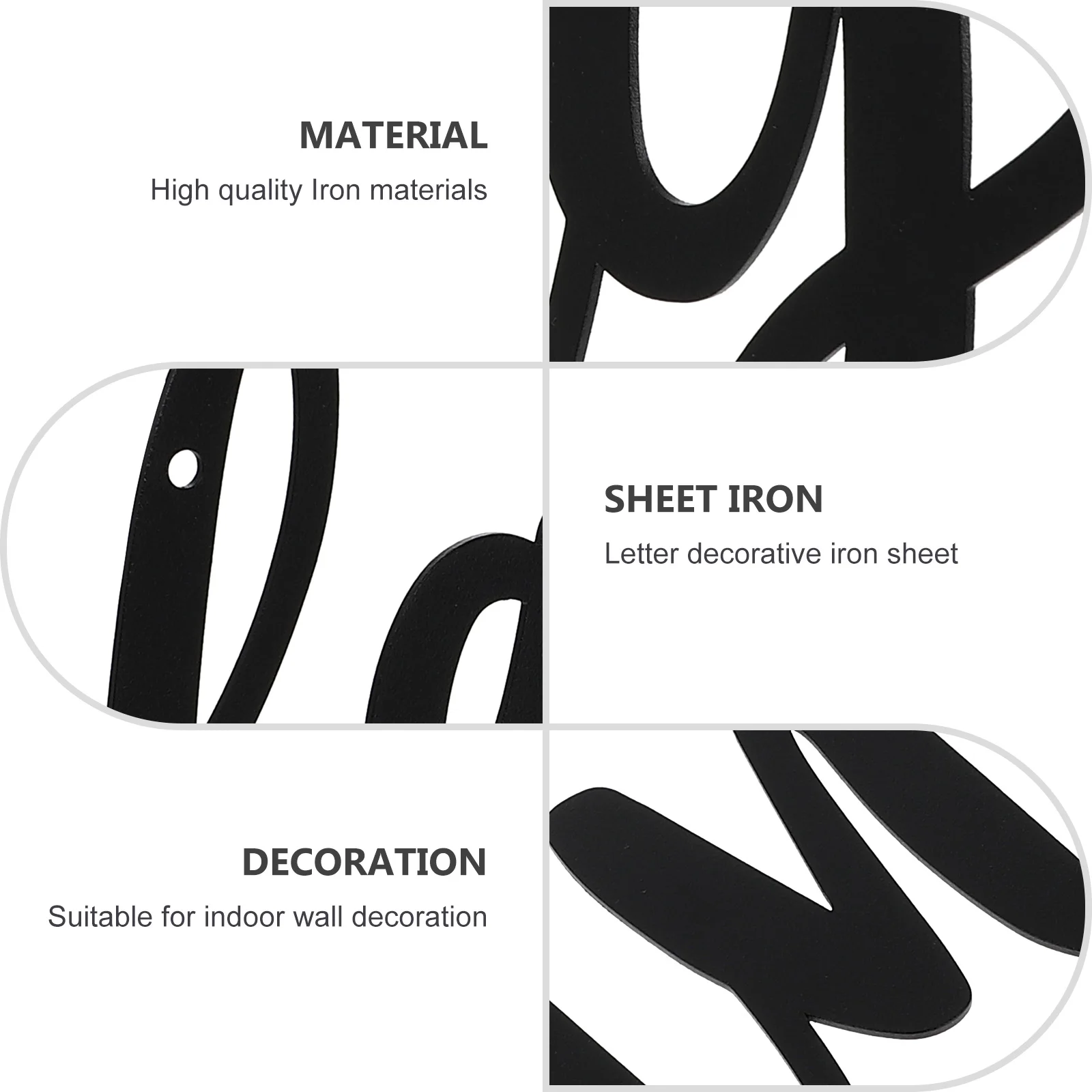 

Wrought Iron Letter Decoration Laundry Room Wall Ornament Signs Décor Signage Hanging Decorative Mounted