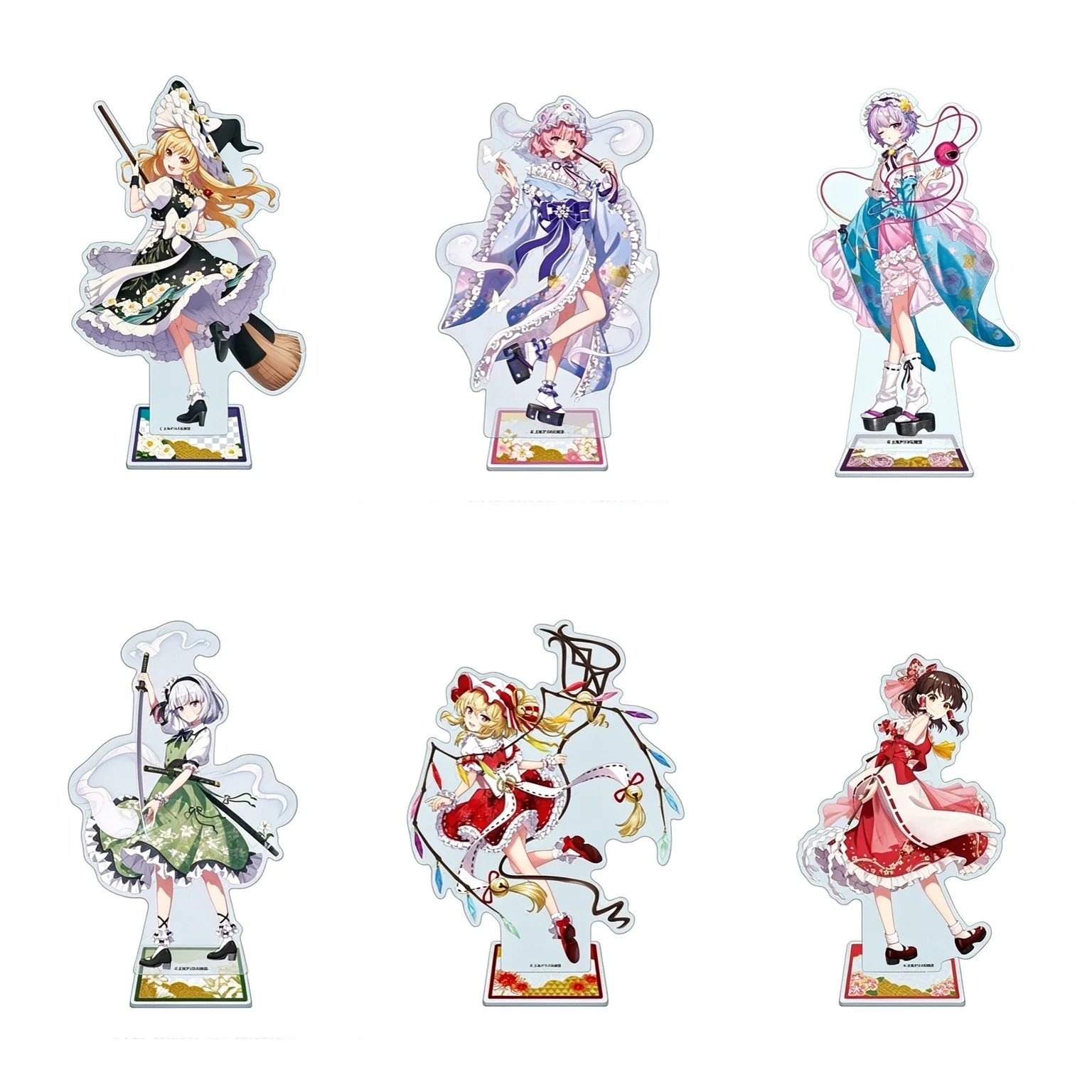 Anime Touhou Project CharaDitional Toy Ver Reimu Hakurei Acrylic Stand Model Plate Keychains Desktop Ornament