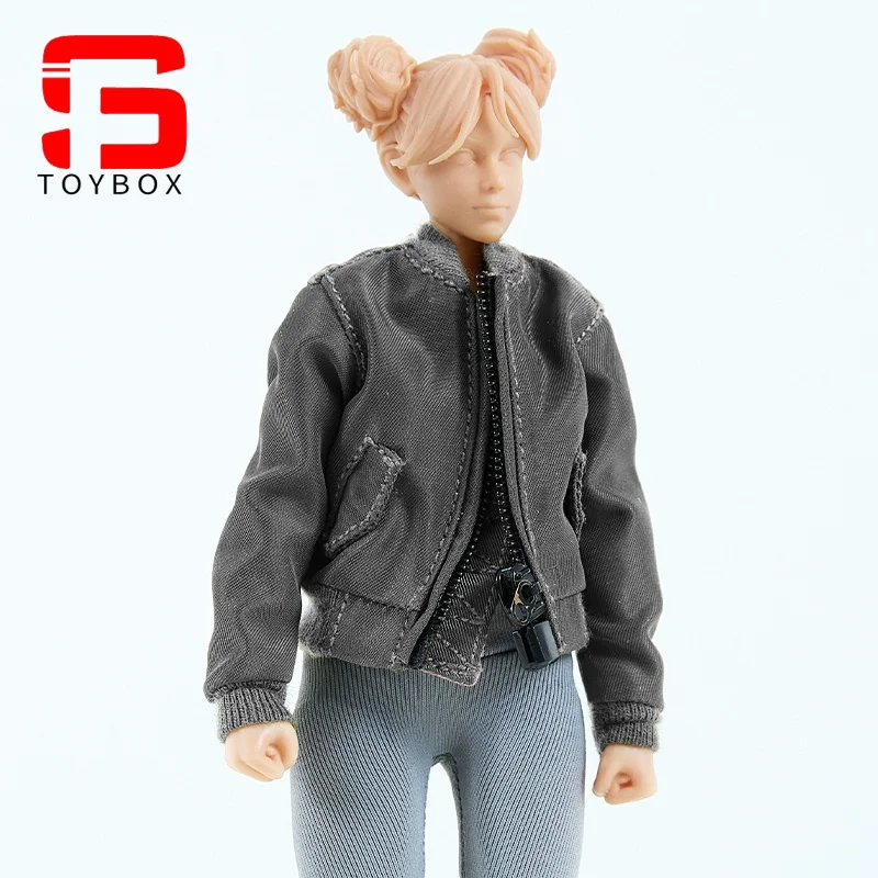 1/12 Scale Female Solider Flight Jacket Yoga Pants Clothes Model Fit 6'' Romankey Action Figure Body Dolls