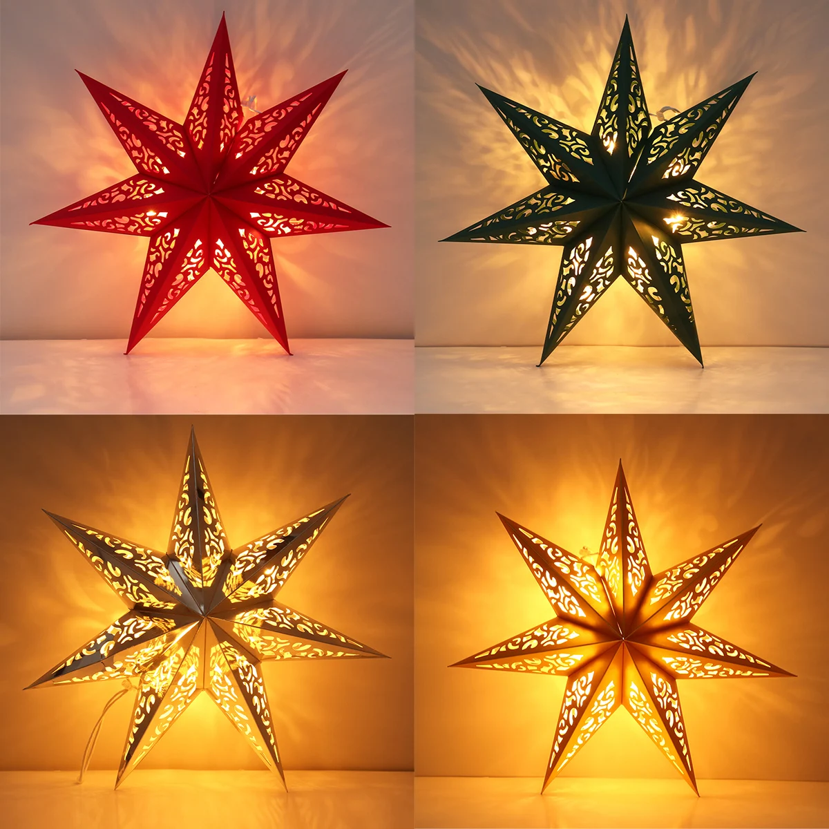 Hollow Star Hanging Pendant Merry Christmas Decoration for Home Christmas Ornaments Xmas Gifts Navidad 2023 Happy New Year 2024