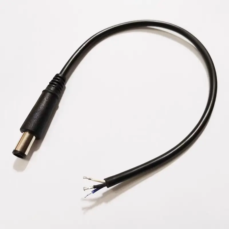 1pcs Black DC Cord Tip 7.4mm X 5.0mm Plug Connector Cable Cord For DELL HP Laptop Tablet PC Replacement 30cm/1feet