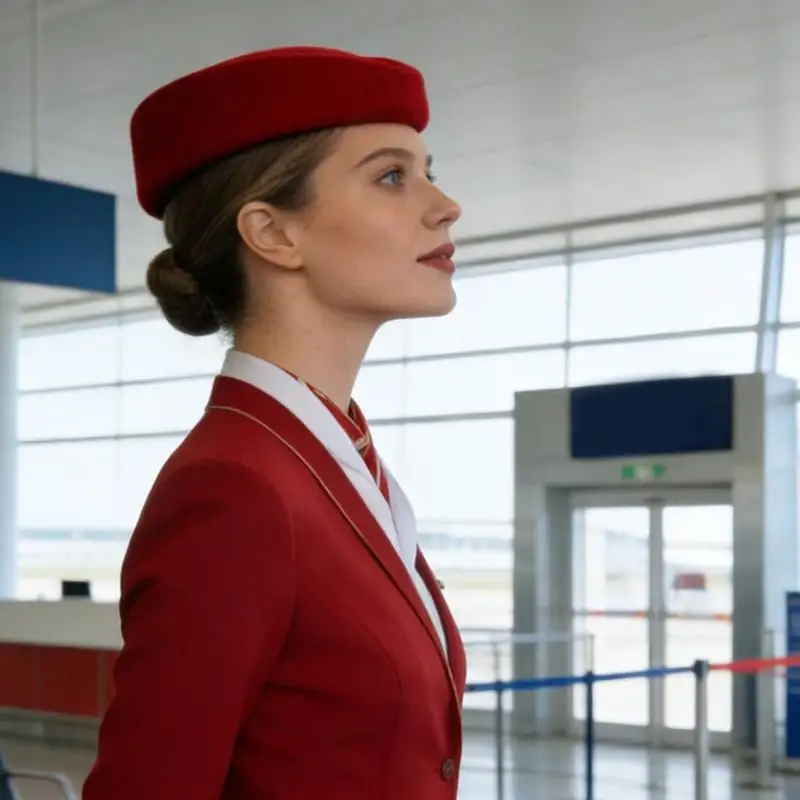 

P9FE профессиональная шерстяная кепка стюардессы, традиционная кепка стюардессы авиакомпании для женщин, униформа, аксессуар,