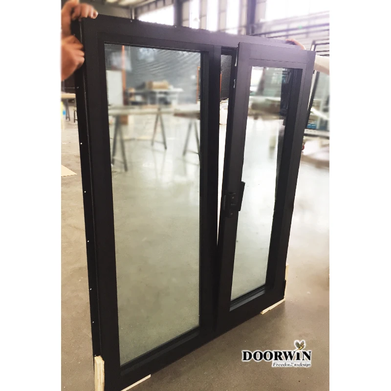 Thermal Break Aluminium Black Window Casement Windows House Window Design Double Glazed Aluminum Window