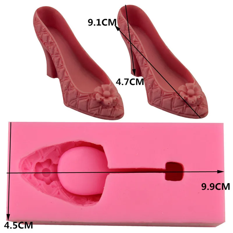 1pcs Patisserie Reposteria Wedding Decoration High Heel Shoes 3D Silicone Cake Mold Pastry Mould Cozinha Cooking Tools Gateau