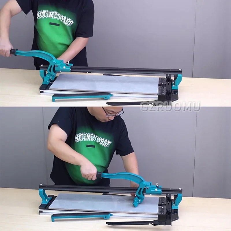 Professional Manual Tile Cutter - Infrared Assisted Push Knife Hand Tool for Porcelain/Ceramic/Granite